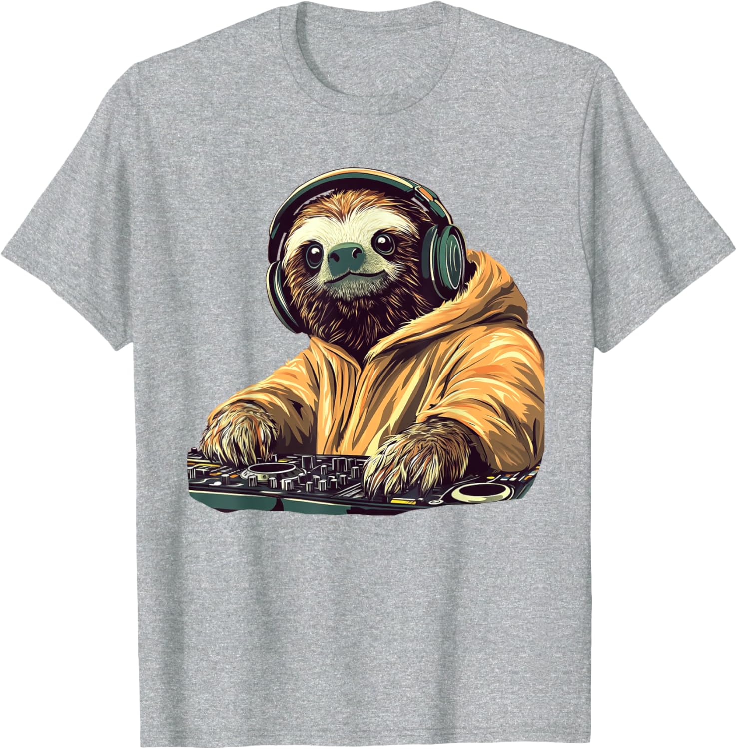 DJ Sloth Slow Jam Heat Costume T-Shirt for Fun Music Lovers - 23