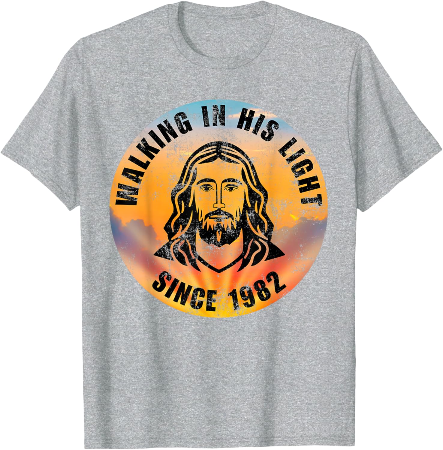 Christian Positivity Quote T-Shirt Walking In His Light Since 1982 - 11