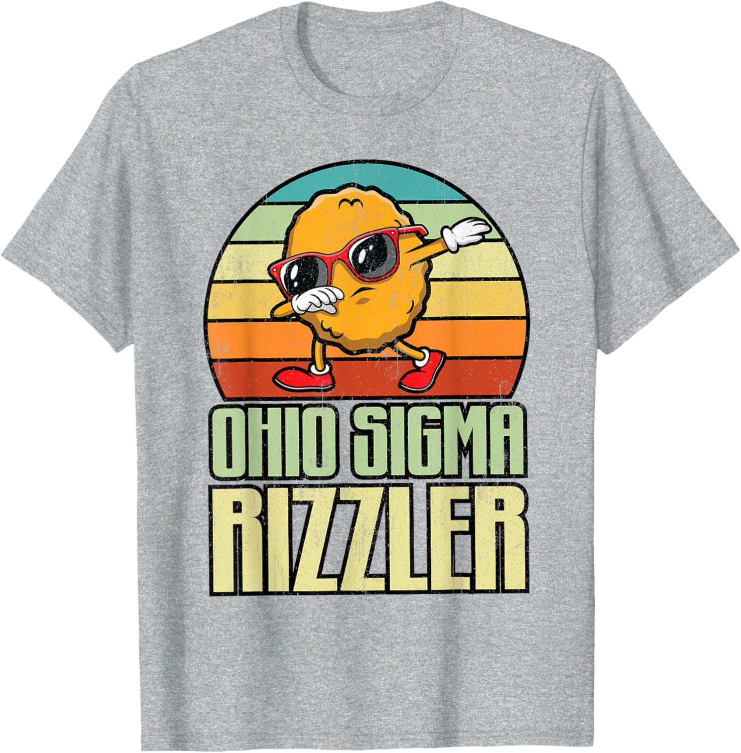 Ohio Sigma Rizzler Funny Chicken Nugget Meme T-Shirt for Food Lovers - 17