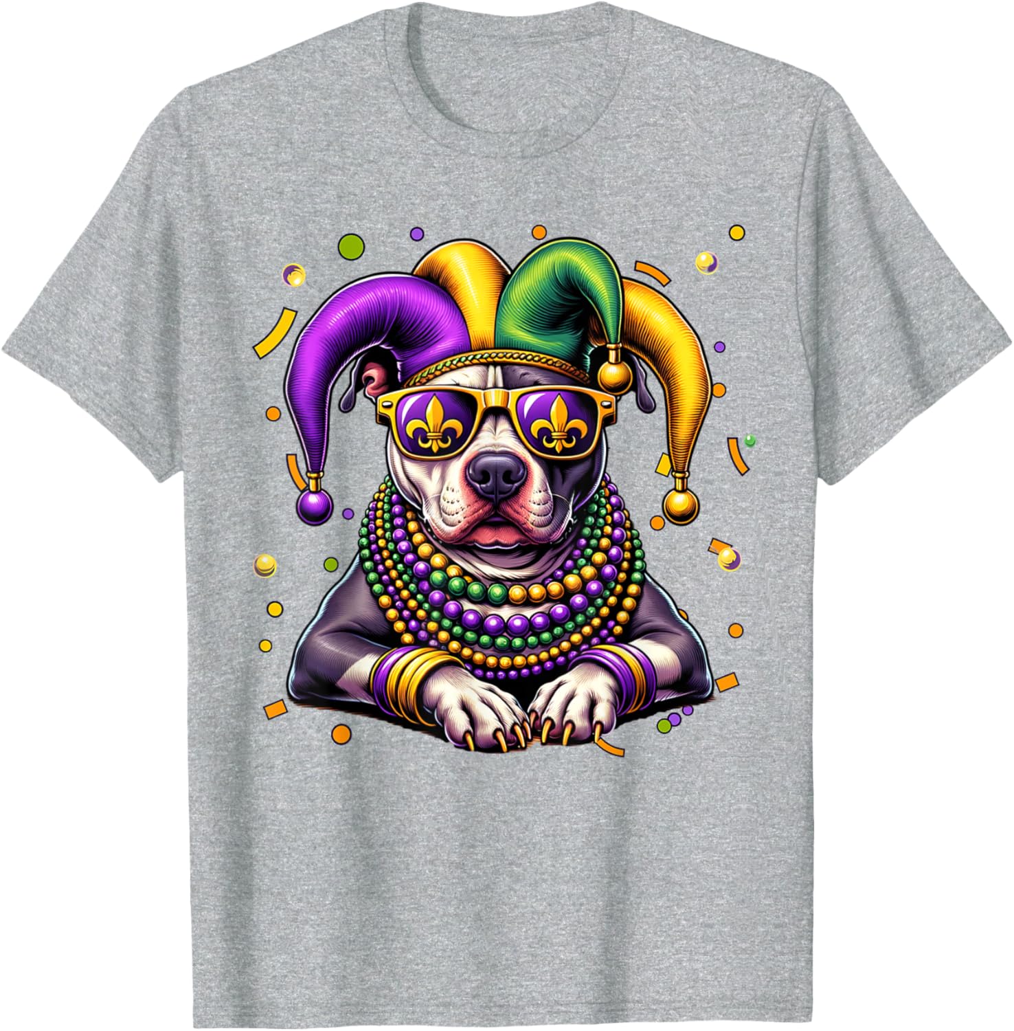 Mardi Gras Pitbull Festival T-Shirt for Men and Women - Fun Carnival Wear - 25