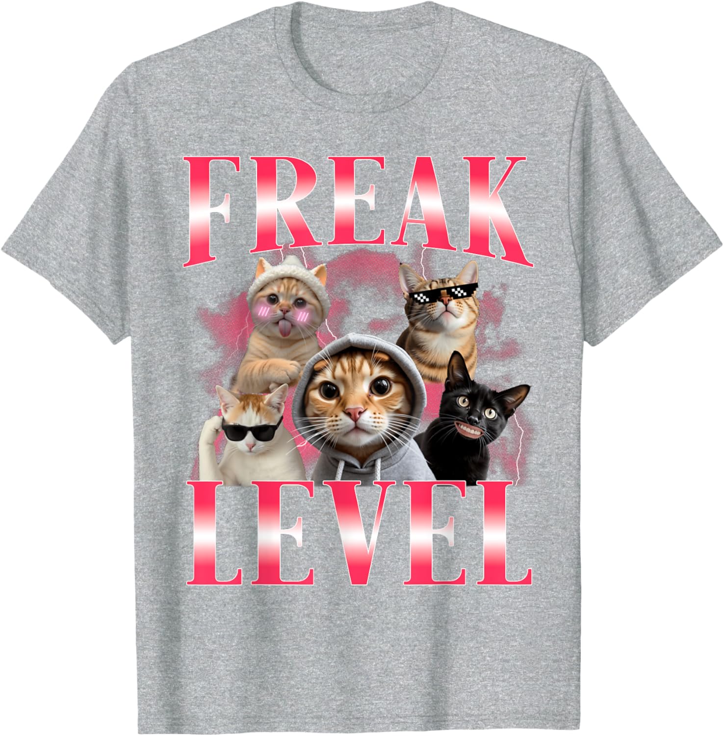 Funny Cat Meme T-Shirt Certified Freak Humor for Cat Lovers - 29