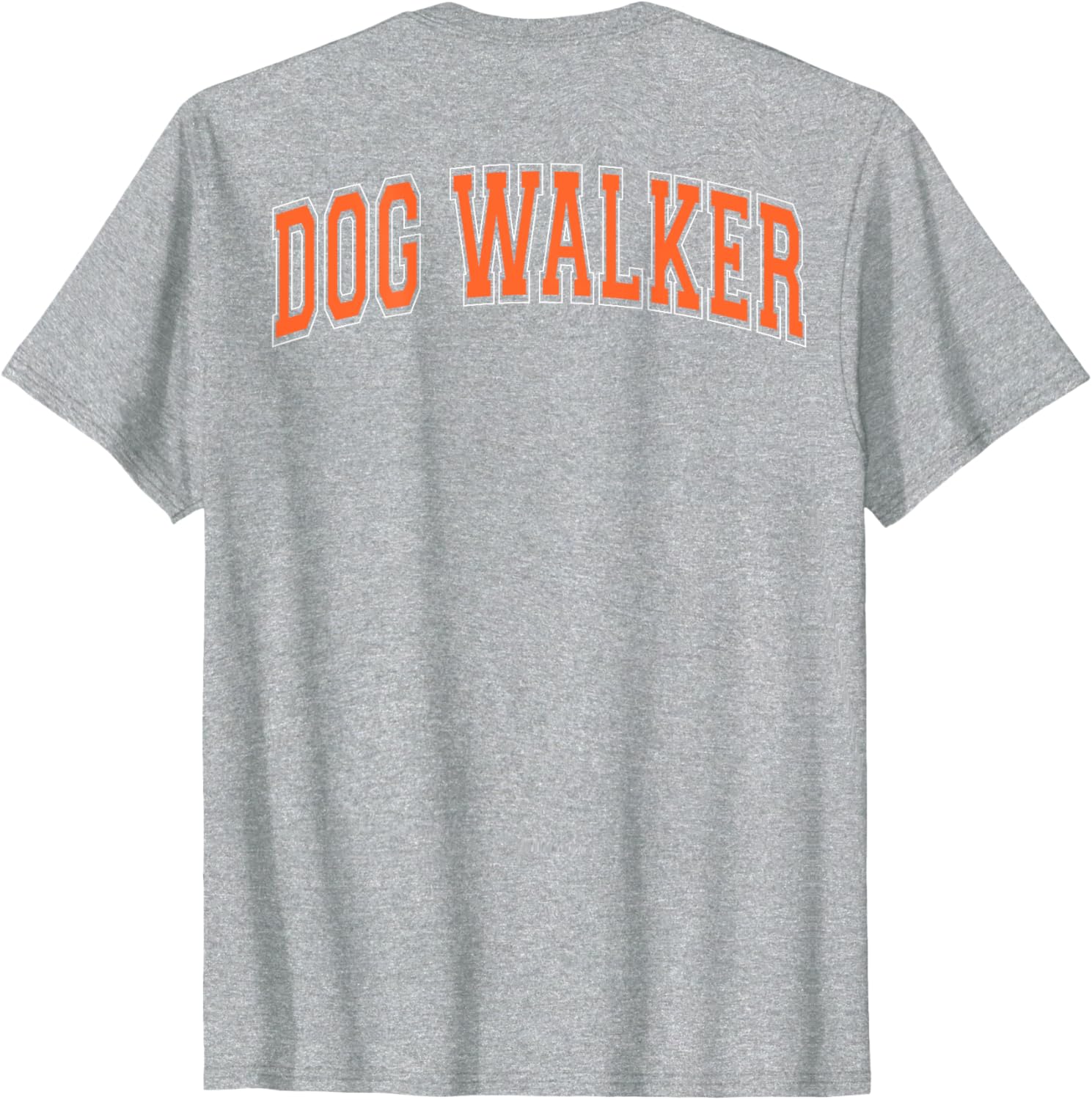 Retro Dog Walker T-Shirt with Arched Orange Letters for Pet Lovers - 20