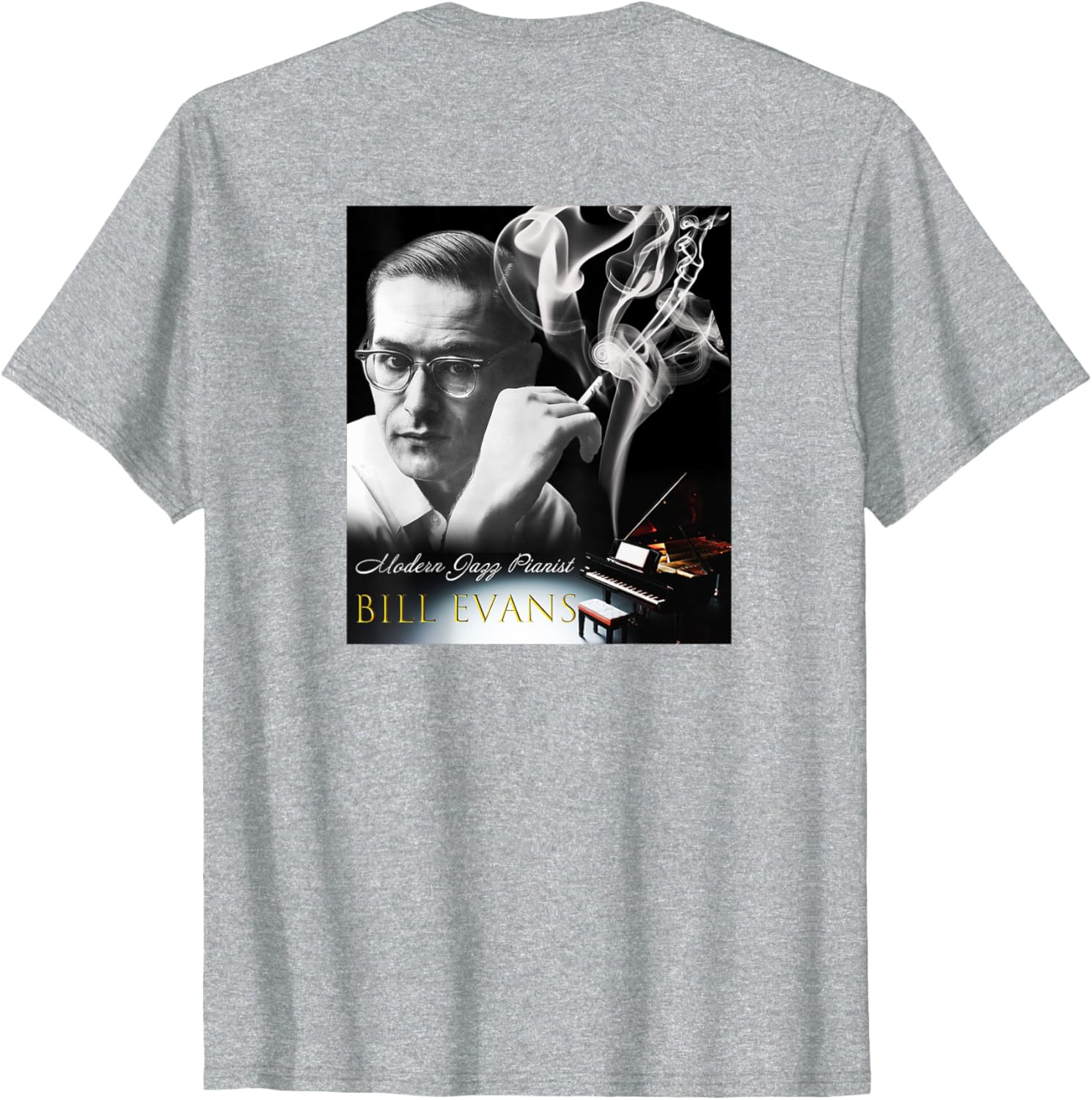 Bill Evans Back Printed T-Shirt for Music Lovers - Stylish and Comfortable - 24